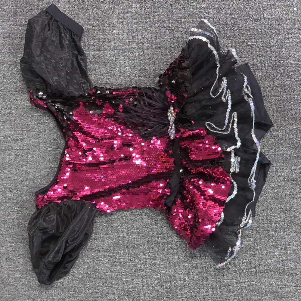 Pink Sequin Dance Costume 13574 IC Intermediate Child